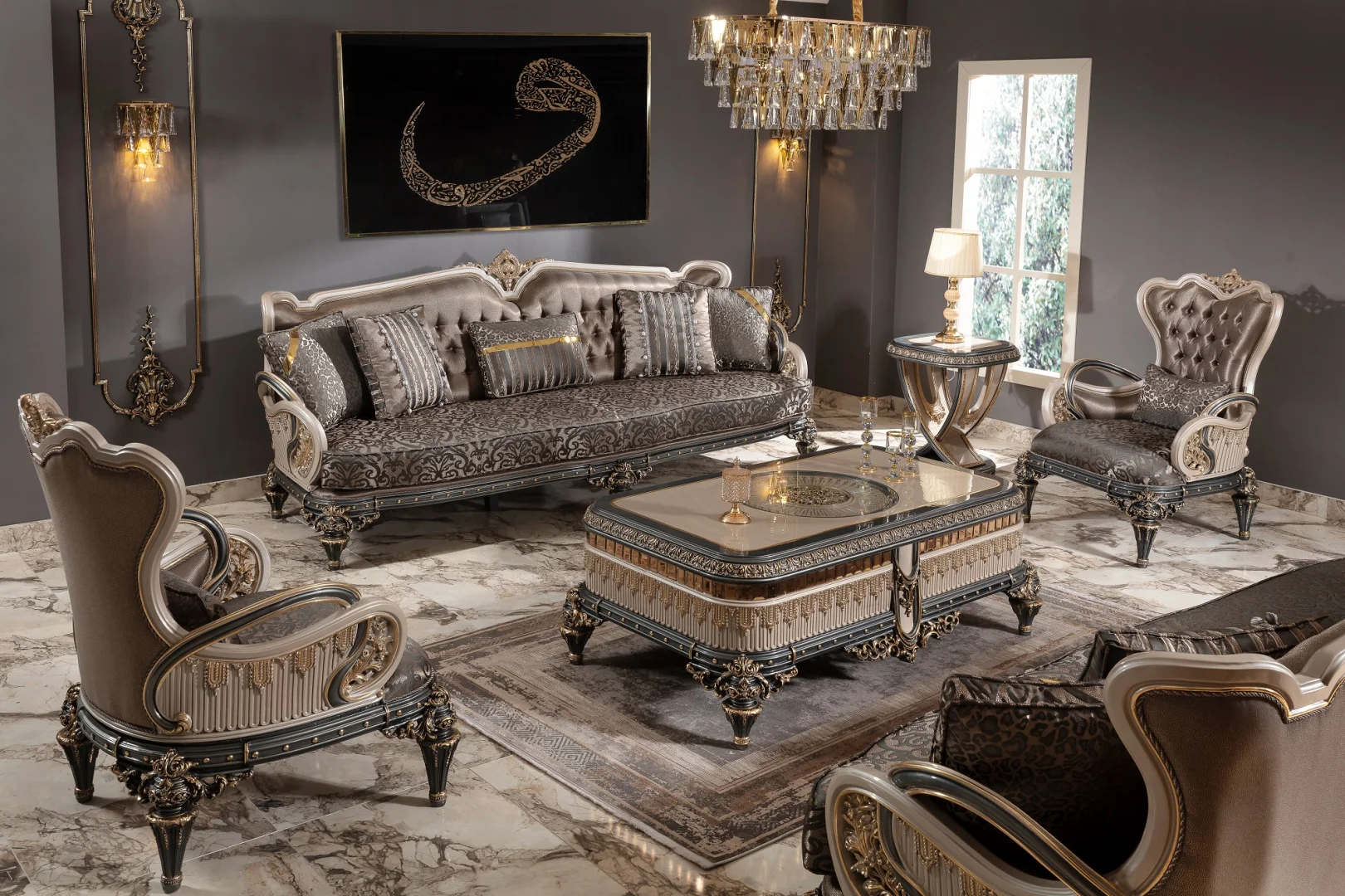 Defne Classic Sofa Set