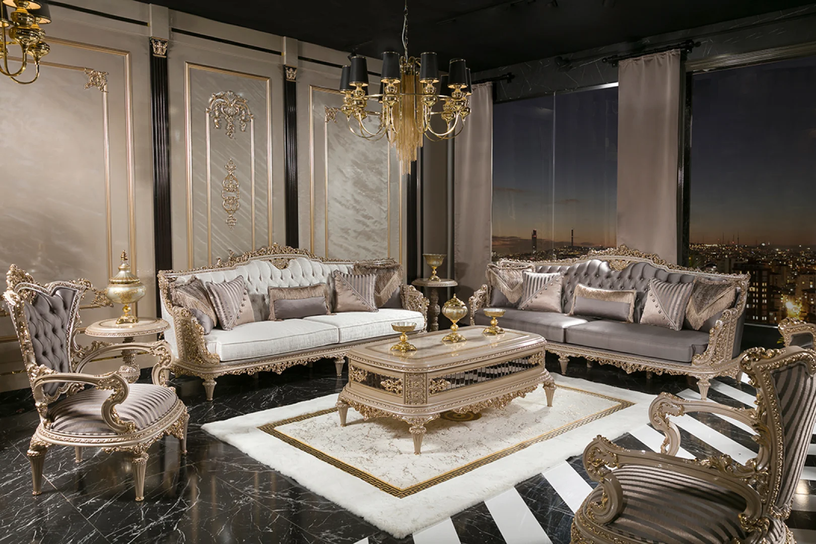 Londra Classic Sofa Set