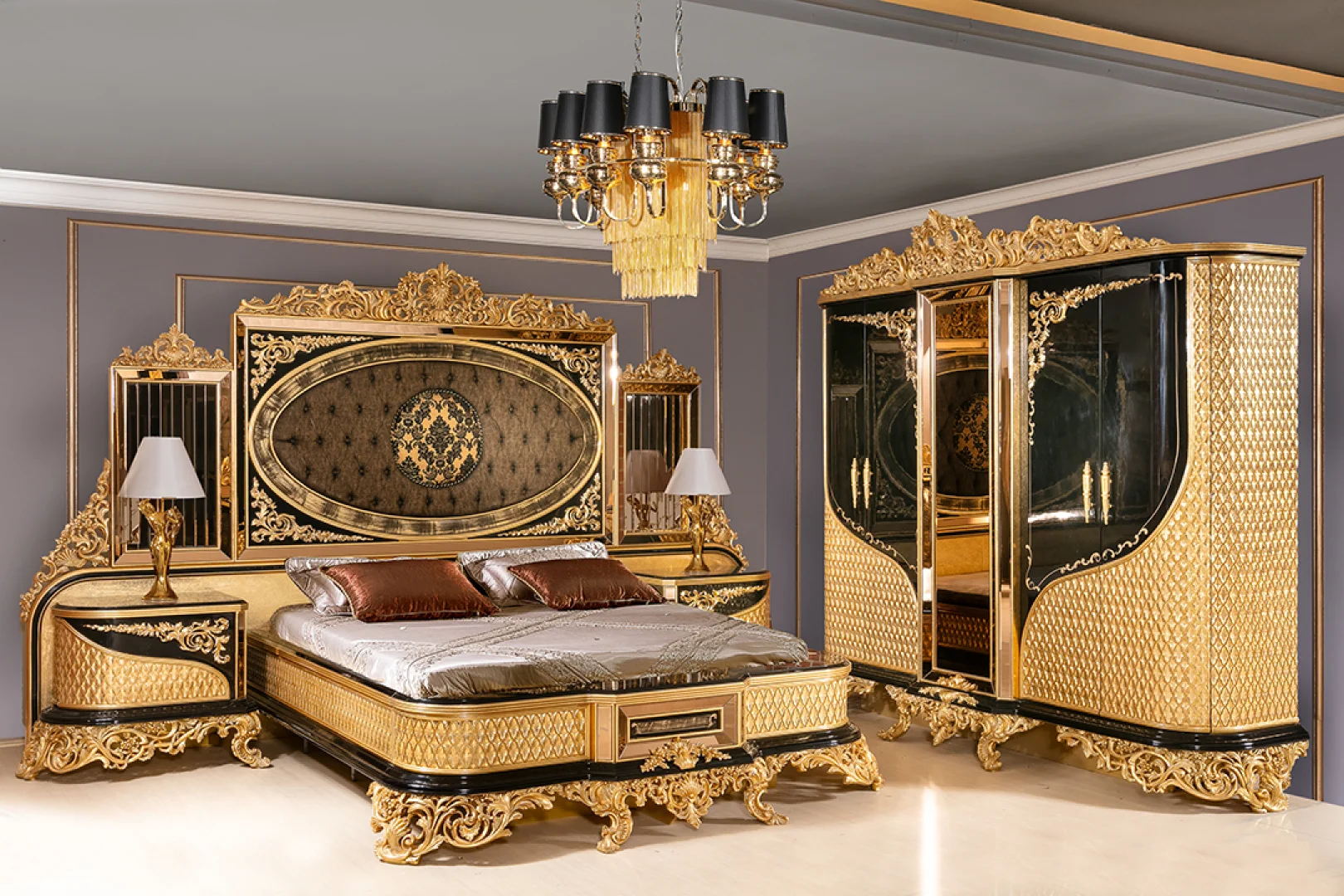 Black Classic Bedoom Set