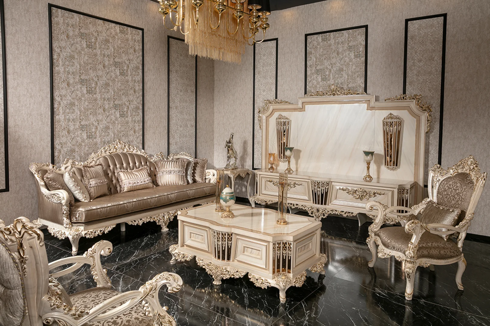 Şehrazat Classic Sofa Set