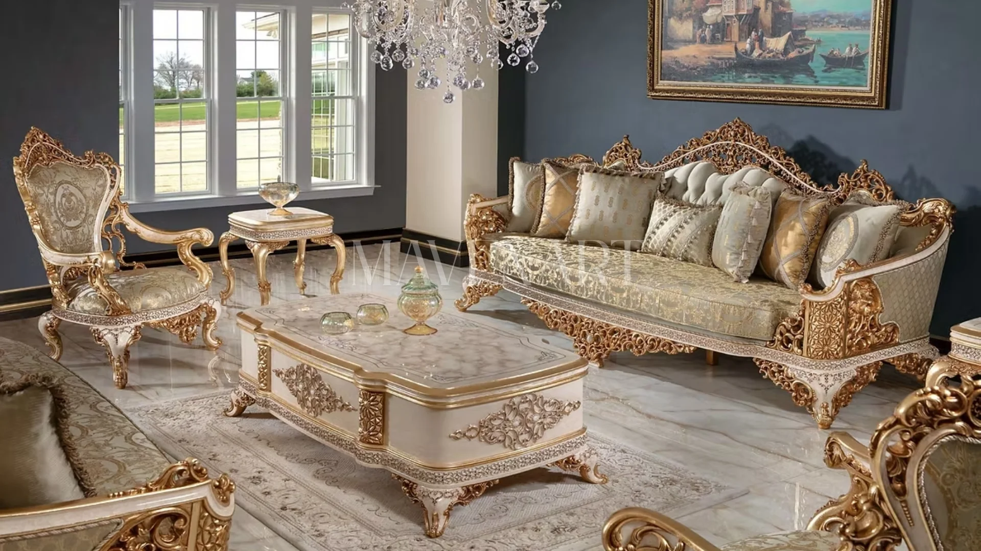 Elviyon Classic Sofa Set