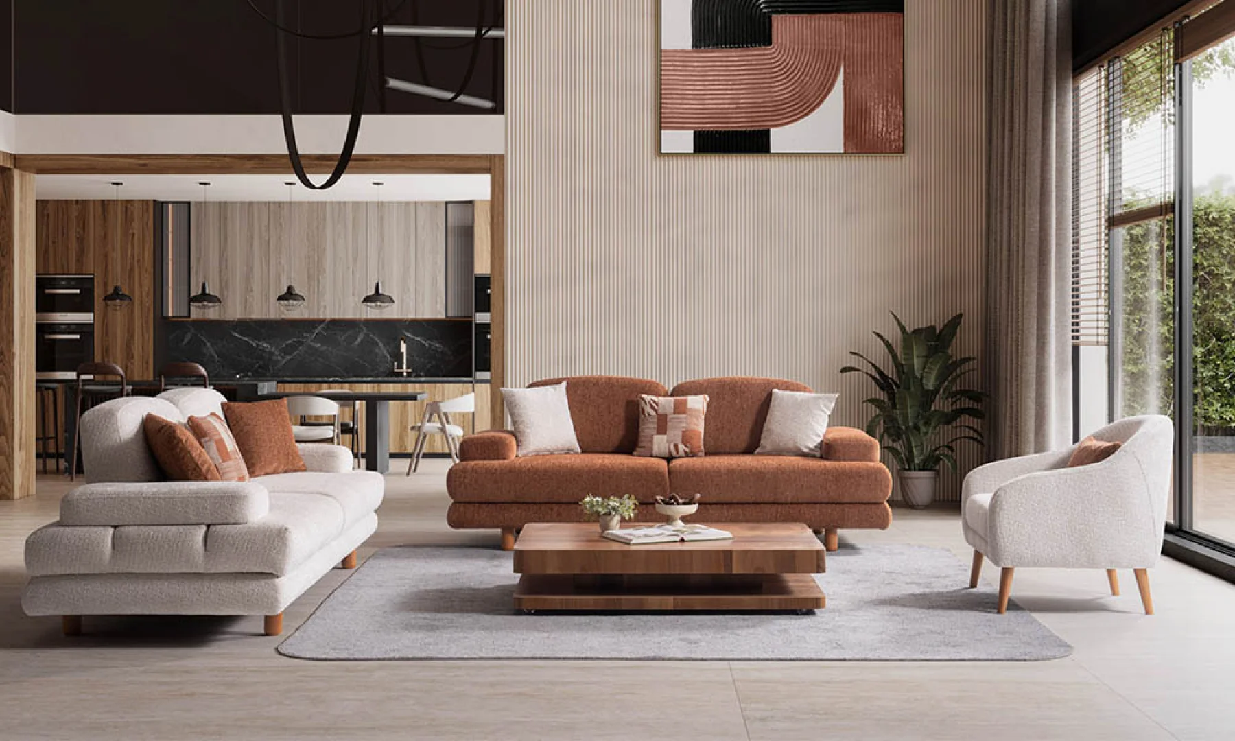 Belfast Modern Sofa Set