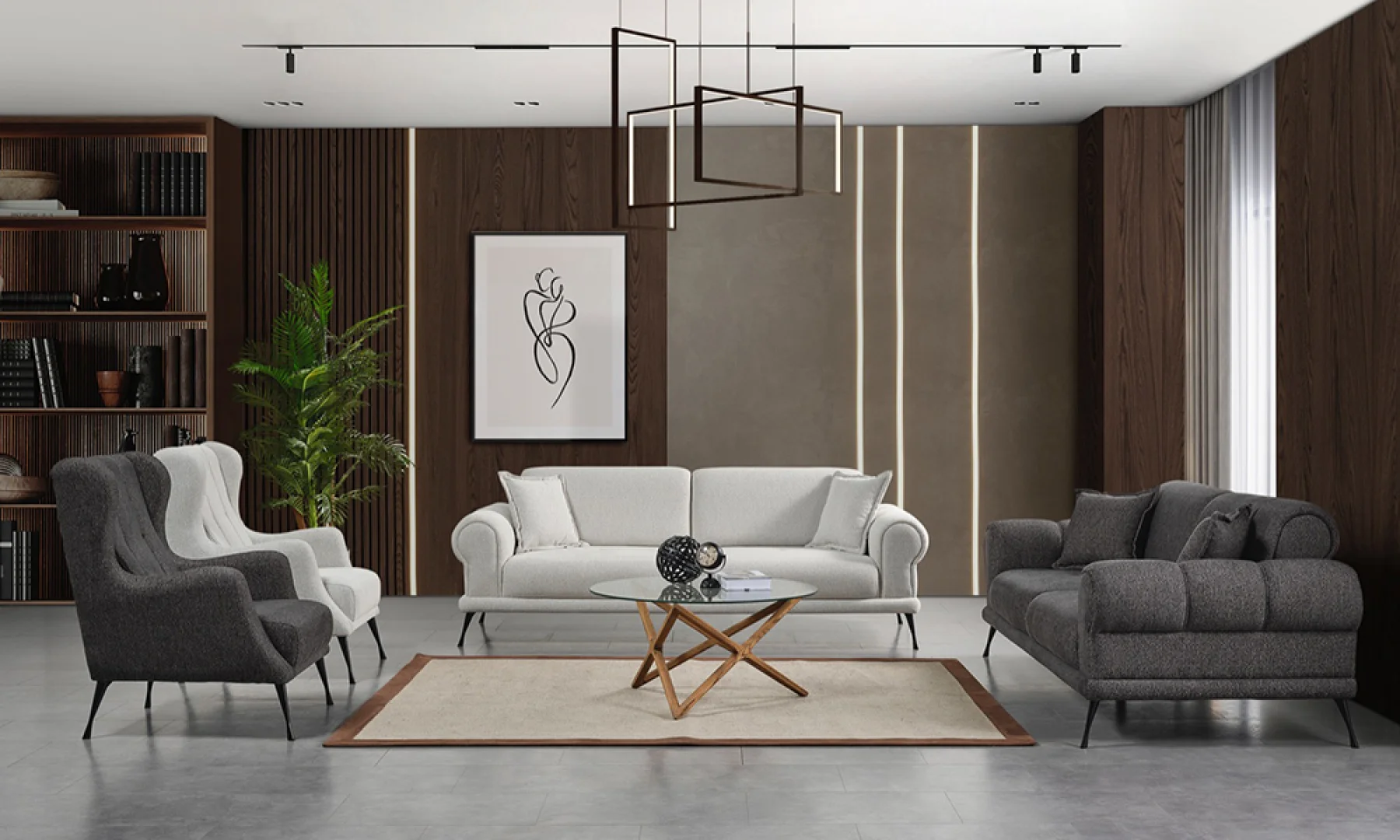 Omega Modern Sofa Set