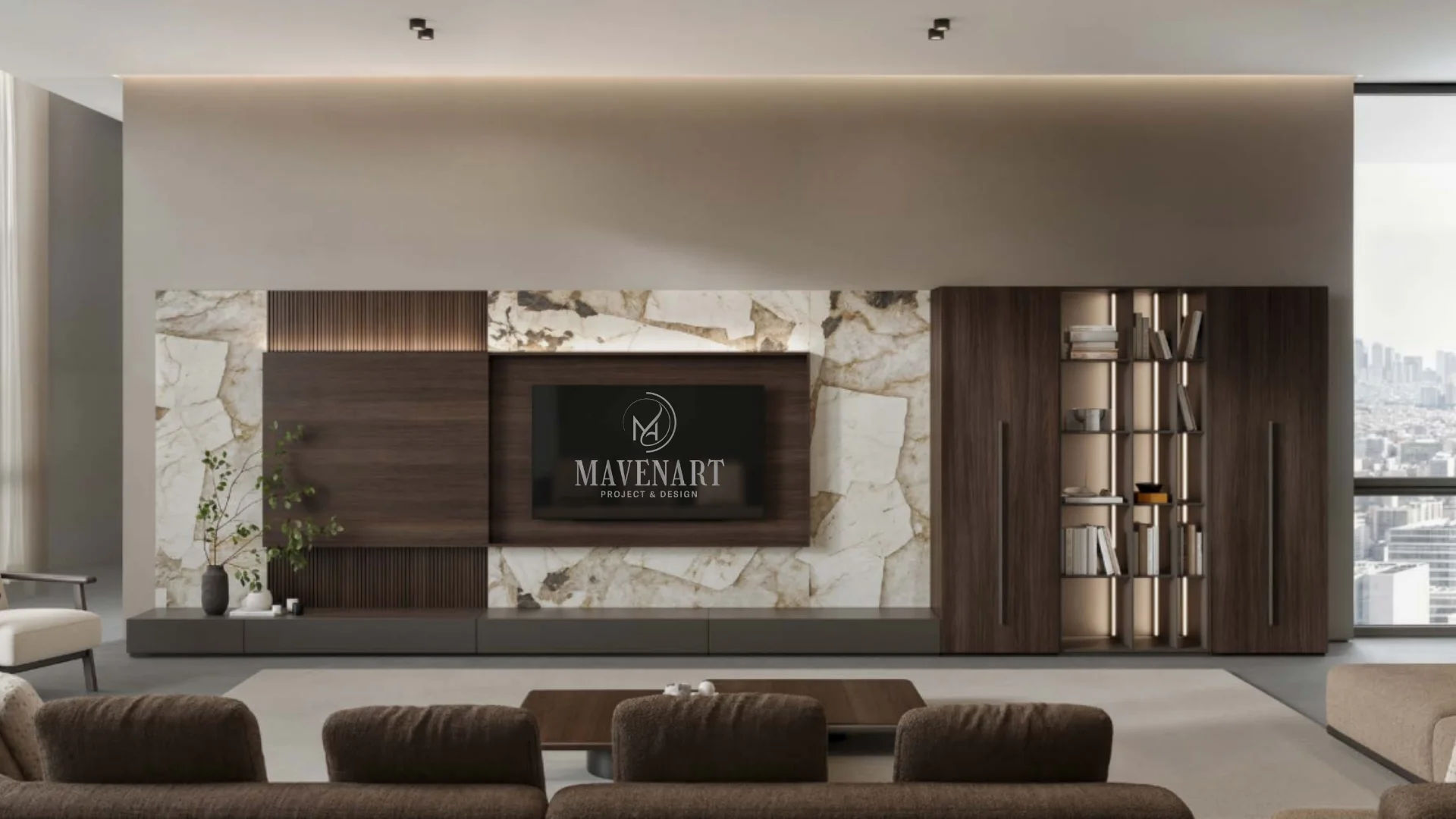 PAPATYA MODERN DUVAR ÜNİTESİ